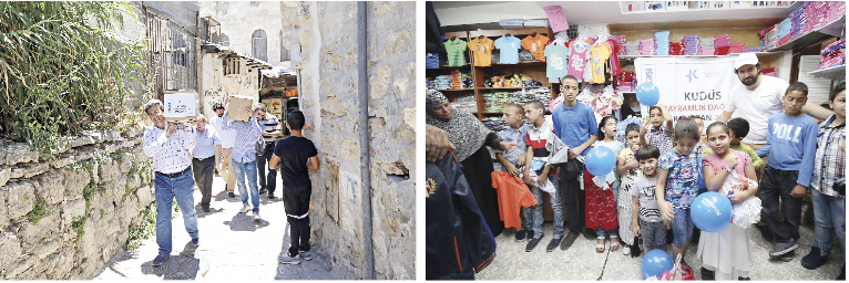 Kudüs’e  sadaka taşıdılar